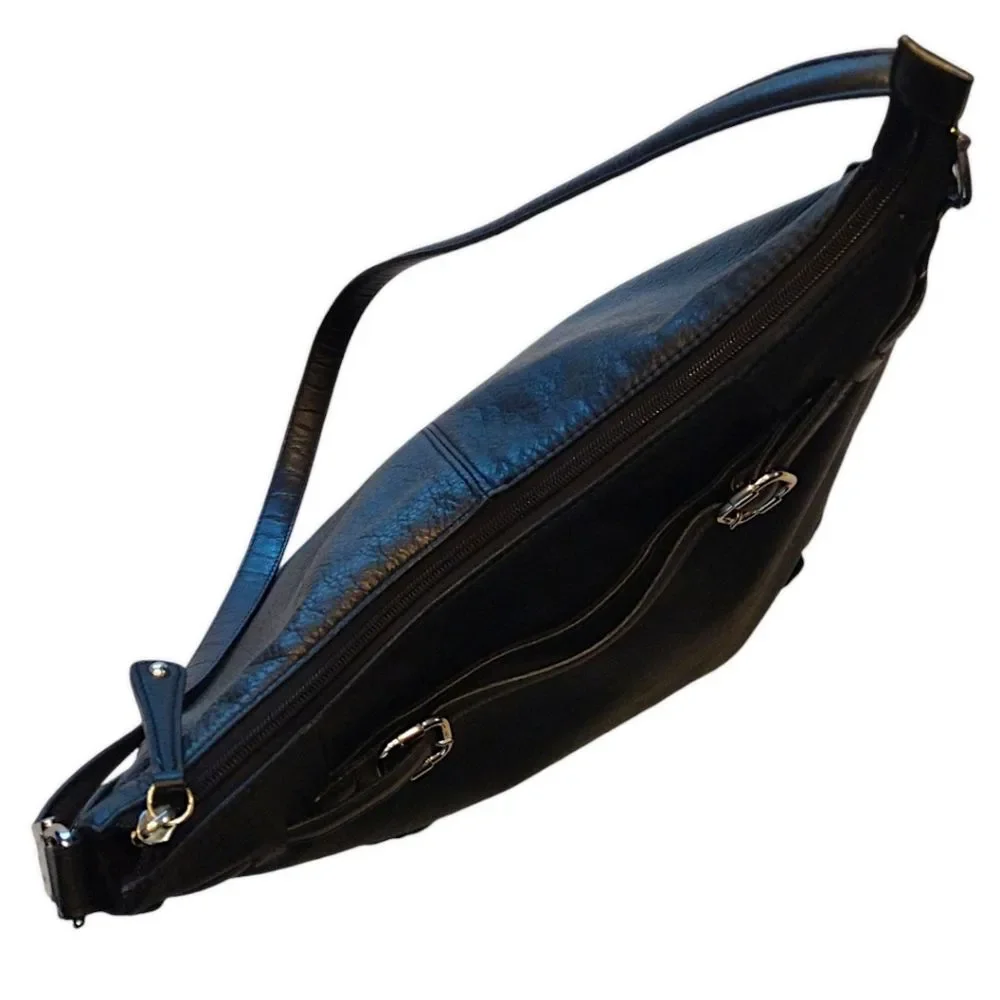 Etienne Aigner Leather HOBO Shoulder Bag, Black, Vintage